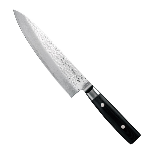 Couteau de chef Yaxell Zen 20 cm - Acier damassé inoxydable 37 plis - Manche en Micarta.