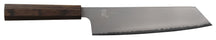 Couteau Yaxell Kiritsuke Hana 20 cm - Acier inoxydable 3 couches - Manche en bois Pakka brun foncé
