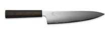 Couteau de chef Yaxell Hana 20 cm - Acier inoxydable 3 couches - Manche en bois Pakka brun foncé