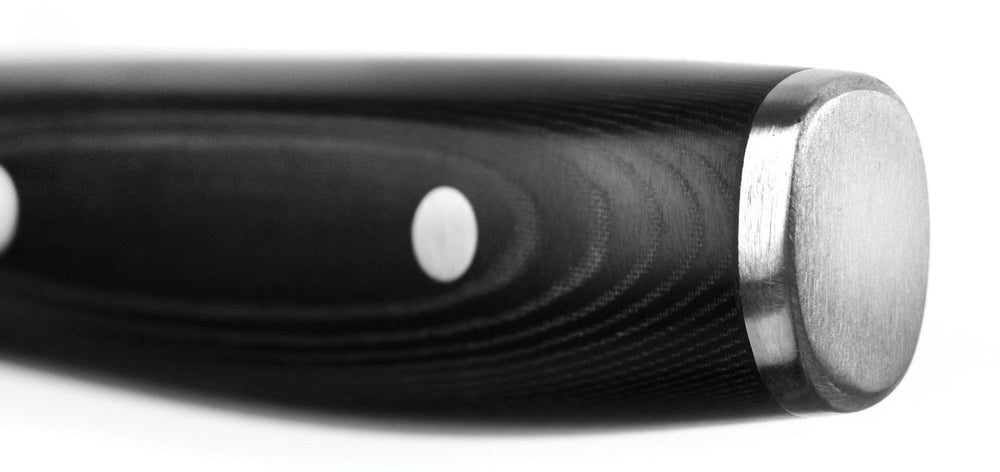 Yaxell Couteau Nakiri Ran 16,5 cm - Acier damassé inoxydable 69 plis - Poignée en Micarta