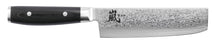 Yaxell Couteau Nakiri Ran 16,5 cm - Acier damassé inoxydable 69 plis - Poignée en Micarta