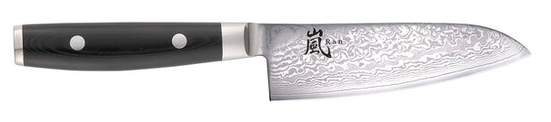 Couteau Santoku Yaxell, lame de 12,5 cm, acier damassé inoxydable 69 plis, manche en Micarta.