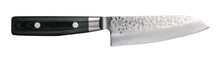 Couteau Santoku Yaxell Zen 12,5 cm - Acier damassé inoxydable 37 plis - Manche en Micarta de toile