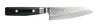Couteau Santoku Yaxell Zen 12,5 cm - Acier damassé inoxydable 37 plis - Manche en Micarta de toile