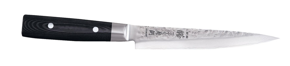 Couteau à viande Yaxell Zen 18 cm - Acier damassé inoxydable 37 plis - Manche en Micarta.