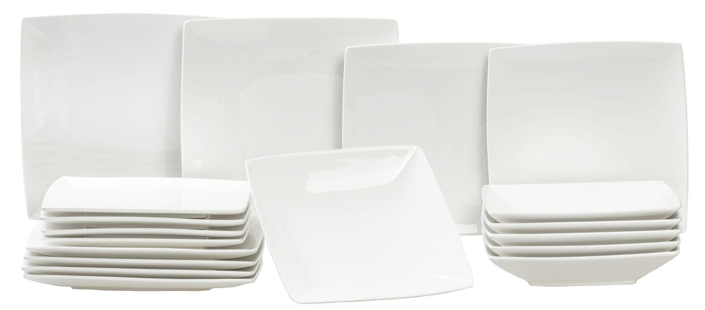 Ensemble de vaisselle BonBistro - Service 6 personnes - Squito - 26 cm - 18 pièces