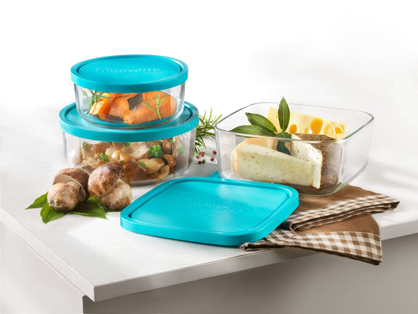 Set de boîtes Bormioli Rocco - en verre - Frigoverre - 3 tailles - 3 pieces