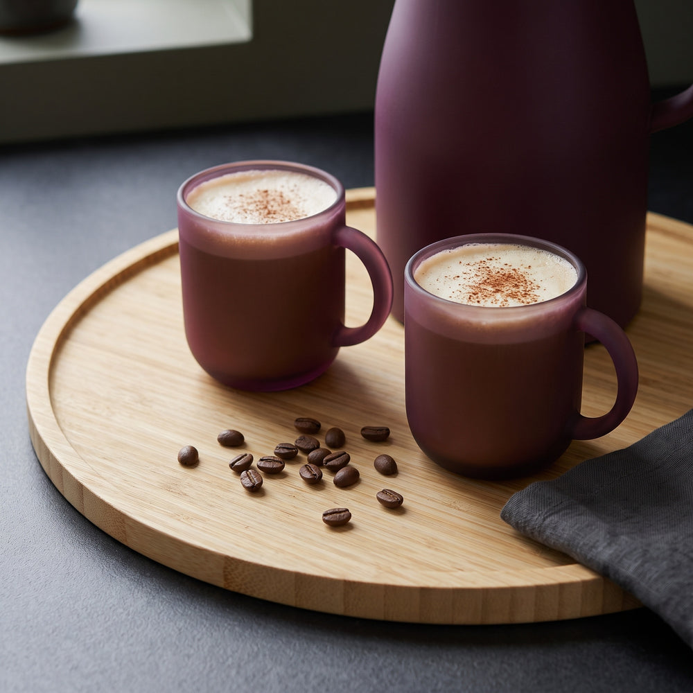 Luminarc Verres à café / Verres à thé avec anse Moka Delice Cherry - 250 ml - 4 pièces