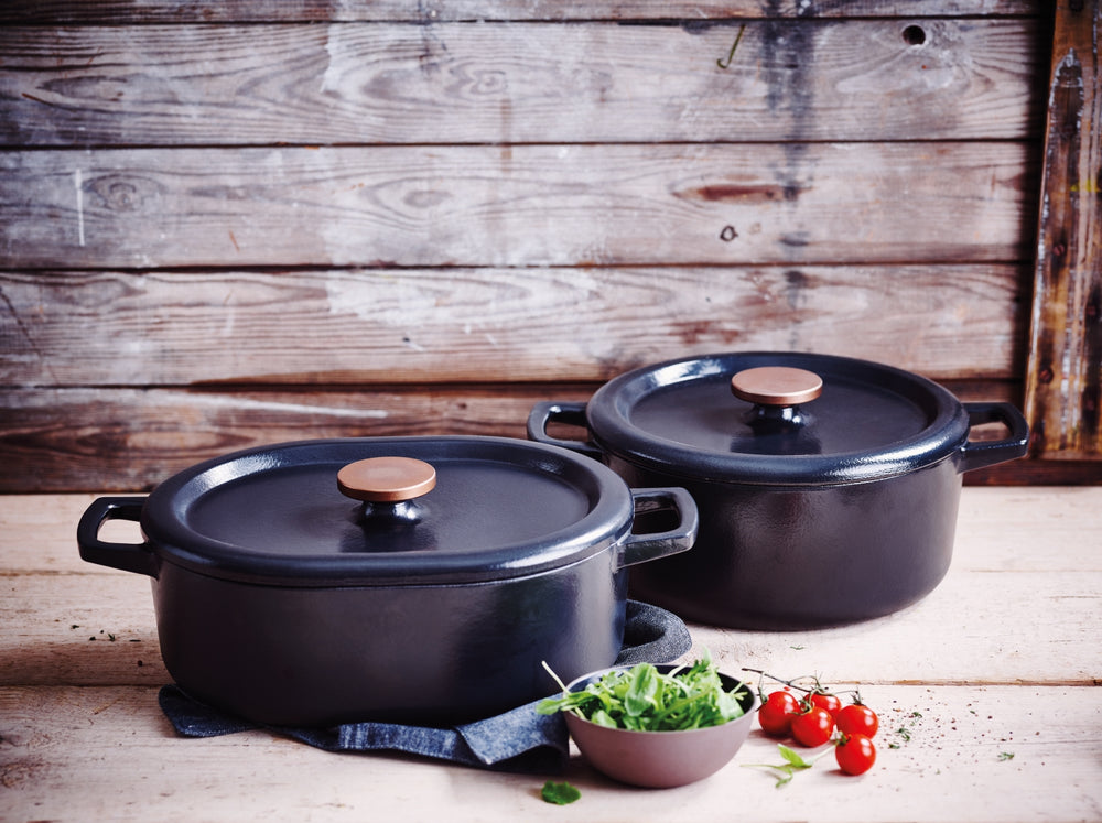 Ensemble de cocotte en fonte Alva - Faitout - Nori - ø 26 cm - 2 pièces