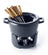 Ensemble a fondue Alva - en fonte emaillée - Nori - 2 L - 8 pièces