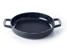 Poêle à griller Alva Nori ø 28 cm + Poignées en cuir offertes - Compatible toutes sources de chaleur - Revêtement antiadhésif émaillé