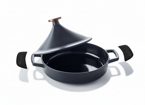 Ensemble de tajine Alva - en fonte émaillée - Nori - ø 28 cm - 2 pièces
