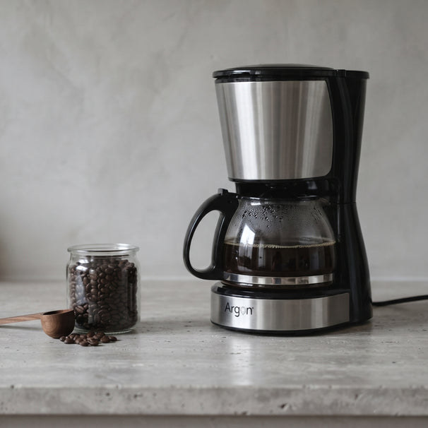 Argon filtre-cafetière avec carafe en verre - 6 tasses - 750 ml