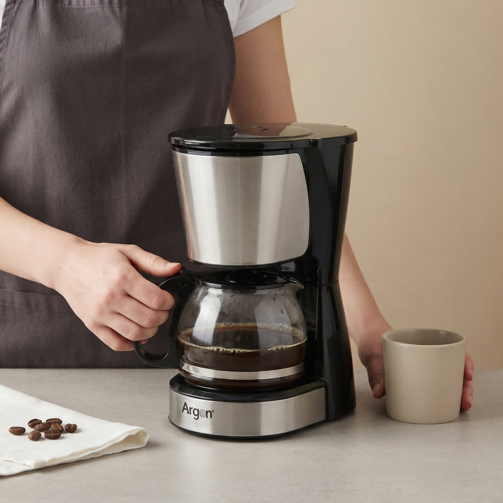 Argon filtre-cafetière avec carafe en verre - 6 tasses - 750 ml