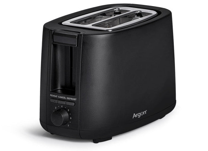 Argon Grille-pain mat noir - 2 fentes - 750 W