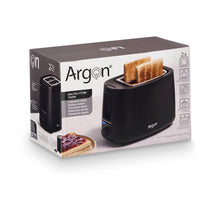 Argon Grille-pain mat noir - 2 fentes - 750 W