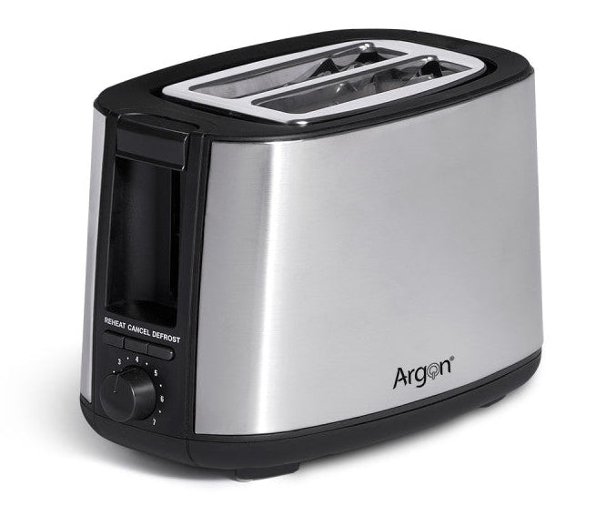 Argon Grille-pain RVS / mat noir - 2 fentes - 750 W