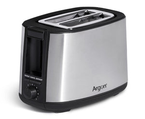 Argon Grille-pain RVS / mat noir - 2 fentes - 750 W
