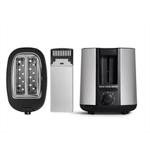 Argon Grille-pain RVS / mat noir - 2 fentes - 750 W