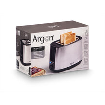 Argon Grille-pain RVS / mat noir - 2 fentes - 750 W