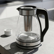Bouilloire électrique Argon en verre / inox avec filtre - 1,5 litre - 1500 W