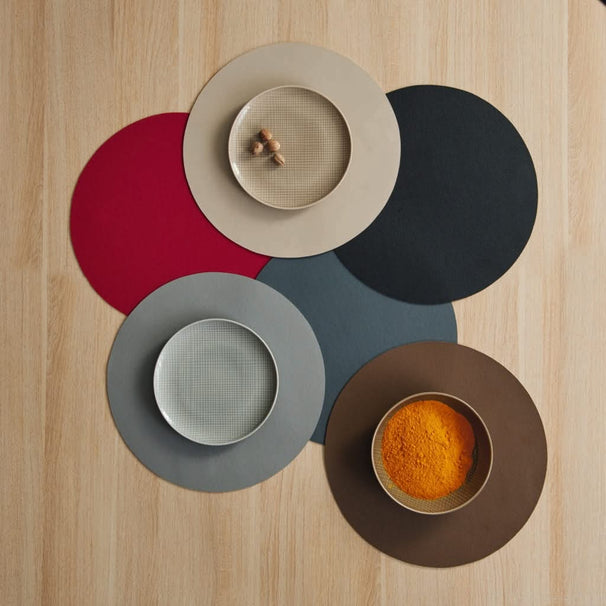 Set de table ASA Selection - Rond - Aspect cuir fin - ø 38 cm