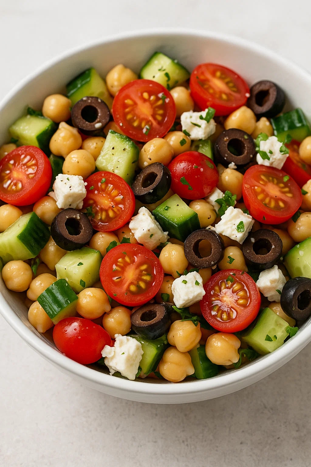 Une salade fraîche et saine aux saveurs méditerranéennes.