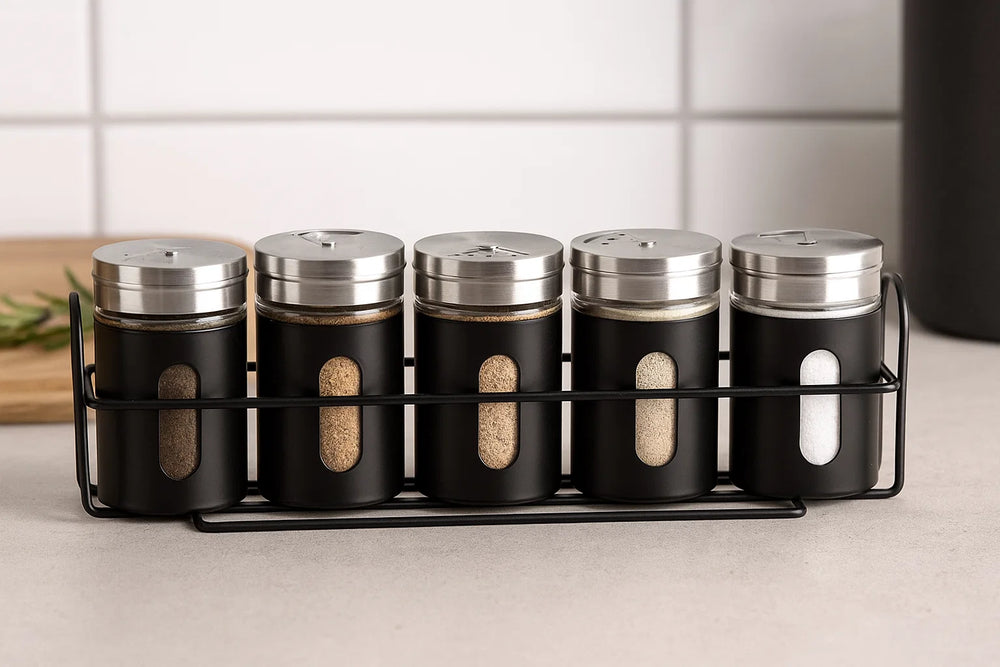 Ensemble de porte-epices Cookinglife - Flacons - Kitchen - 80 ml - 5 pièces