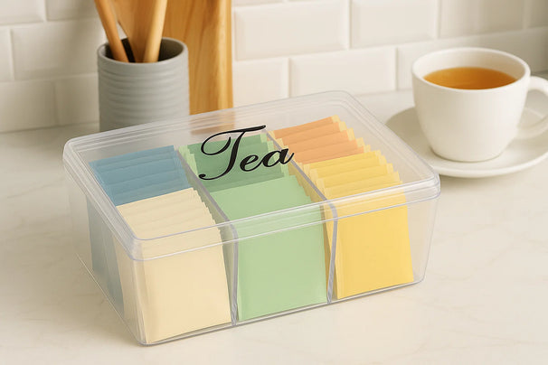 Boîte à thé Cookinglife - 6 compartiments - Sakura Tea - 21 x 15 x 9 cm