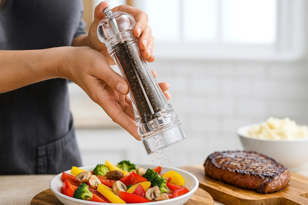 Moulin a poivre Cookinglife - Moulin a poivre en inox - Rocca - 21,5 cm