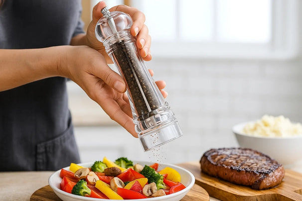 Moulin a poivre Cookinglife - Moulin a poivre en inox - Rocca - 21,5 cm