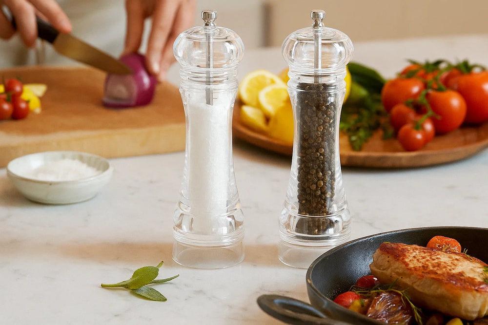Set de moulins Cookinglife - Moulins à poivre et sel - Rocca - 21,5cm - 2 pièces