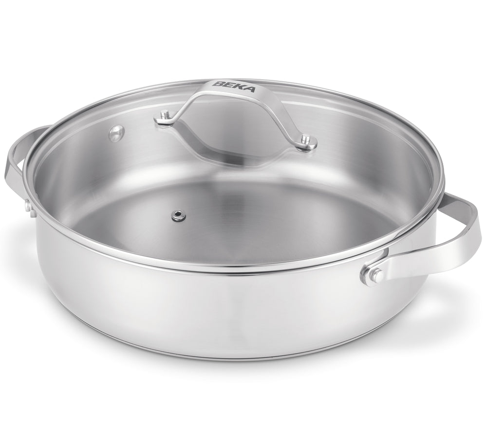 Poêle à sauter BEKA - Couvercle en verre - Cicla - Ø 28 cm - 5,1 L
