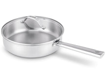 Poêle à sauter Beka - En inox 18/10 - Couvercle en verre - Cicla - Ø 24 cm