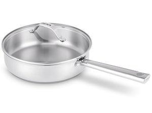 Poêle à sauter Beka - En inox 18/10 - Couvercle en verre - Cicla - Ø 24 cm