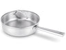 Poêle à sauter Beka - En inox 18/10 - Couvercle en verre - Cicla - Ø 24 cm
