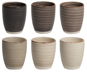 Tasses à café Cookinglife - Tasses Senseo - Delice Gris - 180 ml - 6 pièces