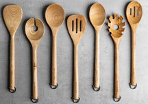 Cuillère a spaghetti KitchenAid - Cuillère a pâtes - Core - en bois - 34 cm
