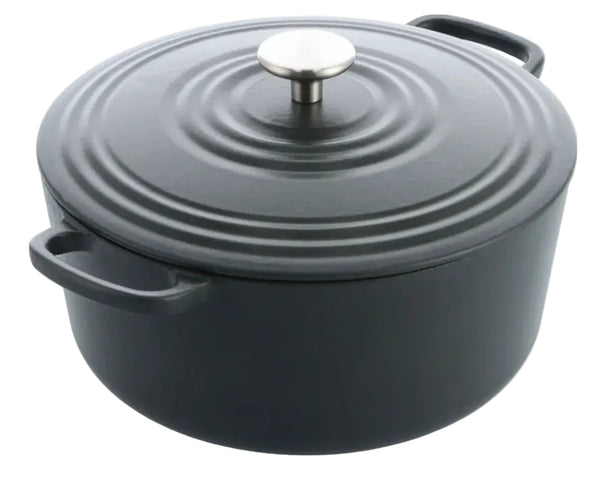 Cocotte en fonte BK Bourgogne Earl Grey ø 24 cm / 4,2 Litres - revêtement antiadhésif émaillé