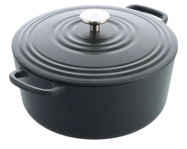 Cocotte en fonte BK Bourgogne Earl Grey ø 28 cm / 6,7 Litres - revêtement antiadhésif émaillé