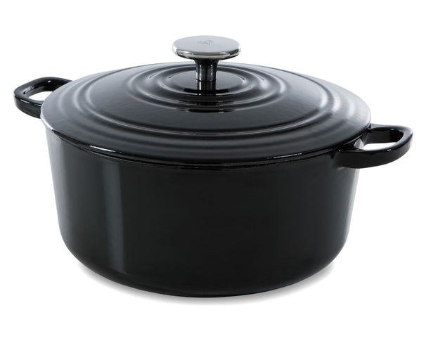 Cocotte en fonte BK Bourgogne Jet Black ø 20 cm / 2,5 Litres - revêtement antiadhésif émaillé