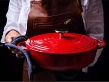BK Lage Braadpan Bourgogne Chili Red Gietijzer ø 28 cm - sfeerbeeld 3