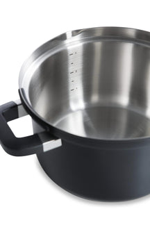 Ensemble de casseroles BK  Flow Cool Noir - 4 pièces - en inox - casseroles ø 16, 18, 20 & 16 cm 