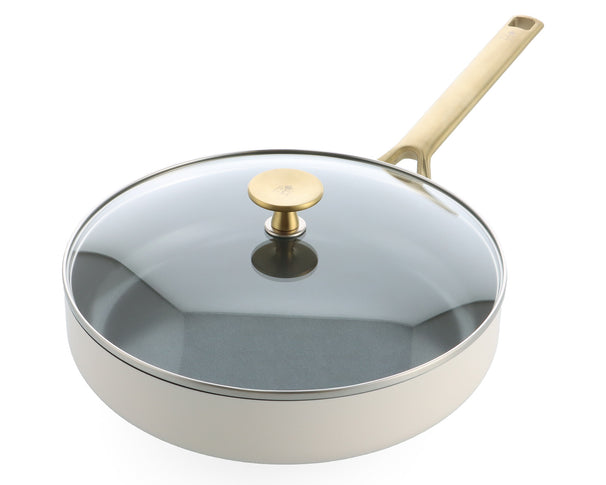 Sauteuse avec couvercle BK Sublime Cream White ø 28 cm / 3,6 Litres - revêtement antiadhésif céramique