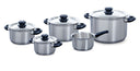 Batterie de cuisine BK Karaat+ Inox 5 pièces - Faitouts ø 16, 18 & 20 cm, Casserole ø 16 cm & Marmite ø 24 cm