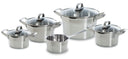 Batterie de cuisine BK Premium+ Inox 5 pièces - Faitouts ø 16, 18 & 20 cm, Casserole ø 16 cm & Marmite ø 24 cm