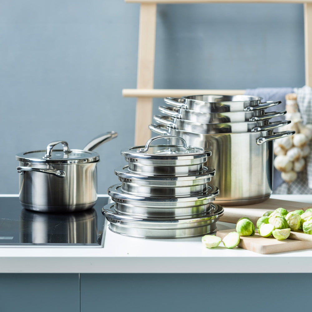 BK Pannenset Twist RVS 4-delig - Kookpan ø 16, 18 & 20 cm & Steelpan ø 16 cm - sfeerbeeld 3