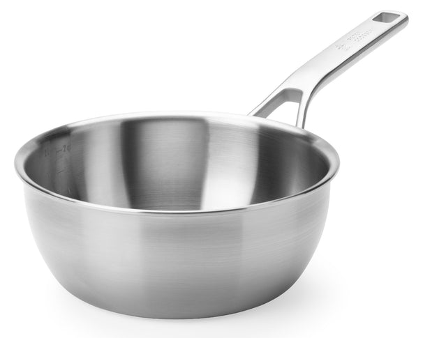 Sauteuse évasée BK Peter Goossens Maestro 3-Ply Inox ø 20 cm / 2,4 Litres - sans revêtement antiadhésif