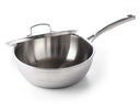 Sauteuse évasée BK Superior Tri-Ply Inox ø 24 cm - avec couvercle - sans revêtement antiadhésif