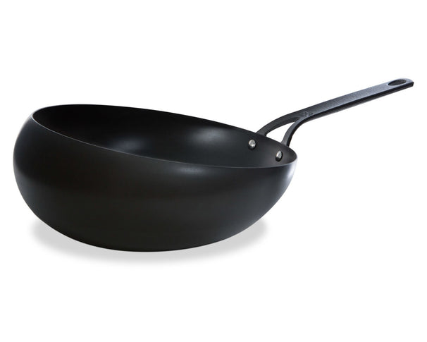 Wok en tôle d'acier BK Wokarang Black Steel ø 30 cm / 2,6 Litres - sans revêtement antiadhésif